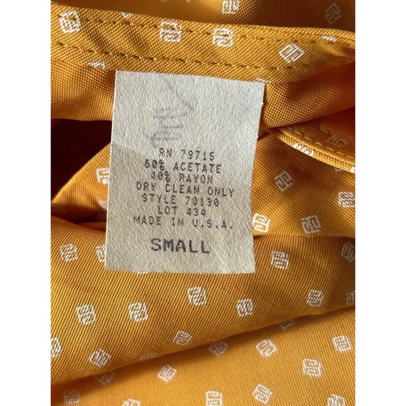 Vintage 90s Women Sm Shirt Med Shorts Coordinates Mango Yellow Polka Dot Summer - Picture 2 of 12